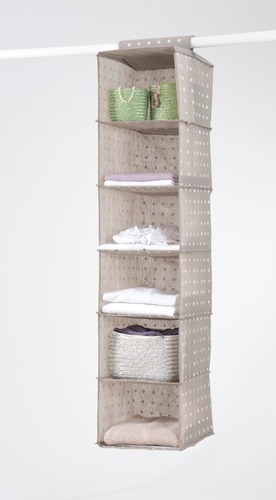Organizador Ropero Colgante 6 Estantes Hasta 12 Kg Multiuso Color Marrón