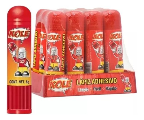 Lápiz Adhesivo Kole 8g 12 Piezas