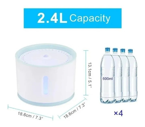 Imagen 5 de 9 de Bebedor Gatos Perros +4 Filtros Para Bebedero Electrico Redo