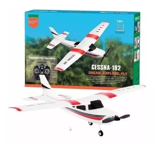 Avião Cessna 182 F949 Controle Remoto 3 Canais 2 Bat Wl Toys