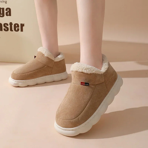 Zapatos Cálidos Sin Cordones Para El Hogar Con Forro Polar P