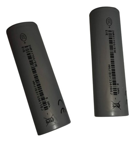 2 Baterias Pilas Eve Inr21700/50e Li-ion Grado A 5000 Mah 3c