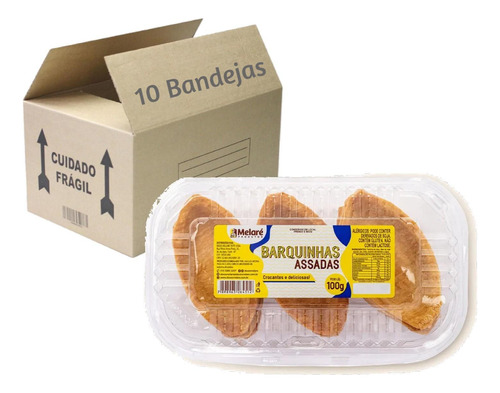 12 Und Barquinhas Assadas Para Canapés Melaré 100g