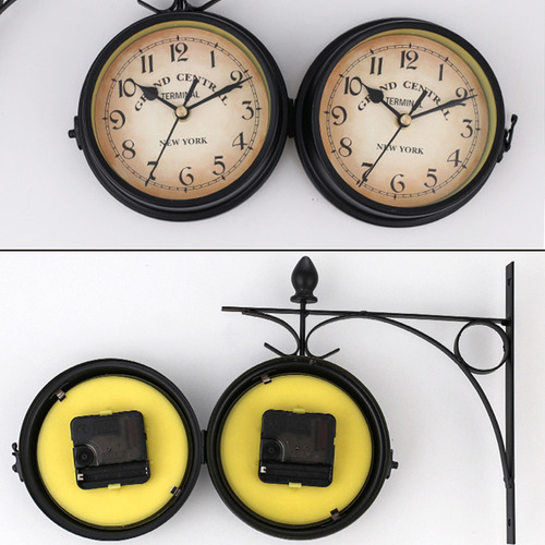 General Reloj De Pared Vintage De Doble Cara Para