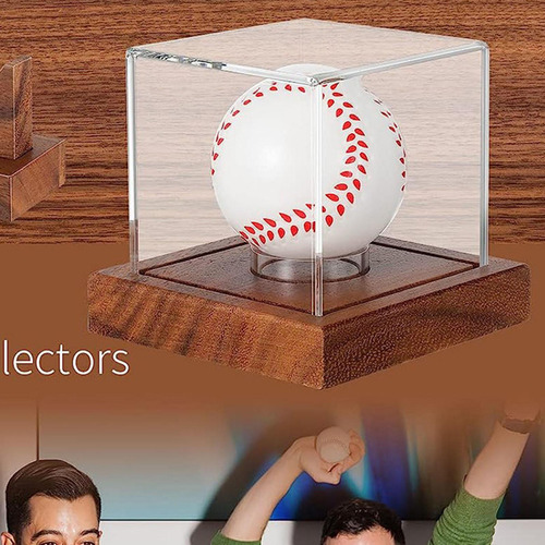Vitrina De Béisbol Con Base De Madera Vitrina De Béisbol Exp