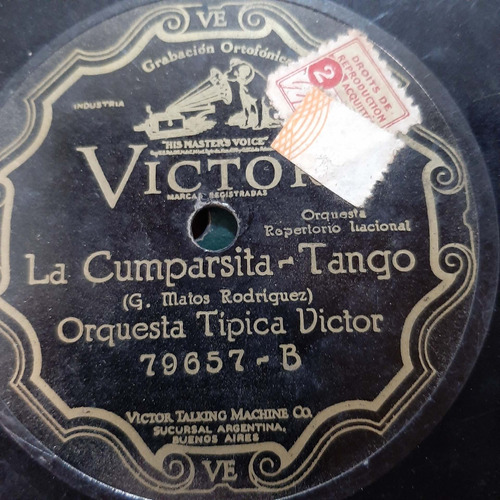 Pasta Orquesta Internacional Orq Tipica Victor C203