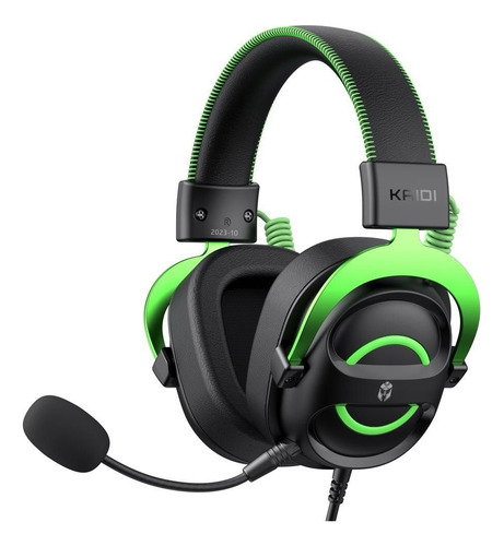 Headset Gamer Microfone Kd-g38 Fone Para Jogos Cor Verde
