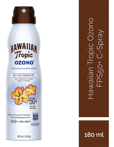 Protector Solar En Spray Hawaiian Tropic Ozono Fps 50+ Alta Protección 180ml