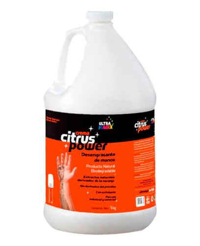 Crema Desengrasante Para Manos 4kg Citrus Power
