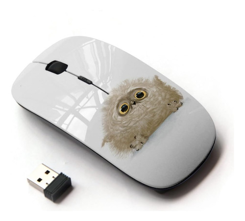 Koolmouse [ratón Inalámbrico Óptico 2.4g] [búho Esponjoso Pá