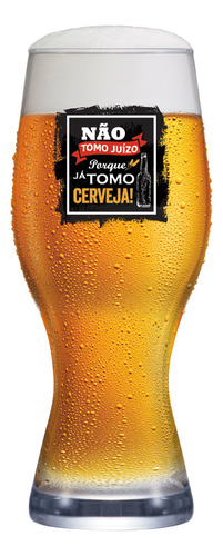 Copo De Cerveja Atlanta Happy Hour Frases Não Tomo 450ml Cor Incolor