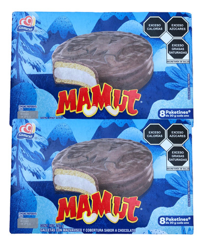 Mamut Galleta Pack 16 De 30 G C/u Con Malvavisco Y Chocolate