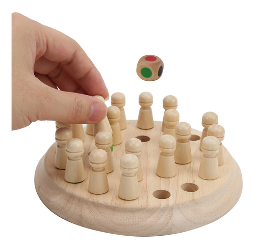 Juego De Ajedrez Con Memoria De Madera Para Niños, Juguete C