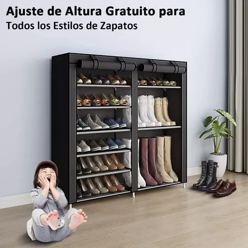 Zapatera Con Closet Organizador De Zapatos Para 36 Pares Y Compartimientos  De Ropa Rack And Pack Púrpura