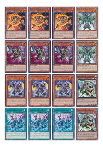 Set Deck Gladiator Beast /besta Gladiadora Yugioh! Oficial!
