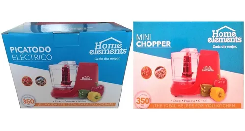 Picatodo Mini Chopper Eléctrico Home Element Carnes Verduras