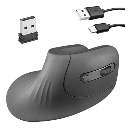 Mouse Vertical Ergonómico Inalámbrico Recargable Usb 2.4hz