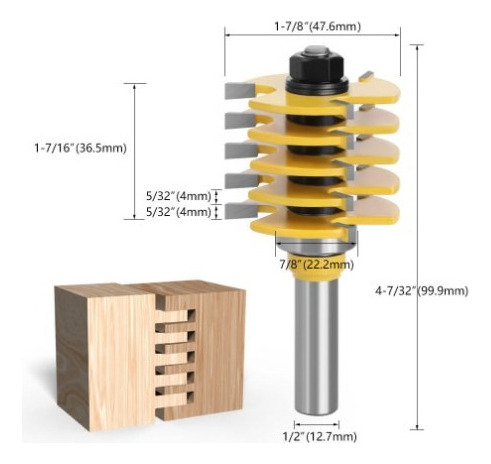 1/2 Cortador Cincel For Carpintería Herramienta Fresado Cnc