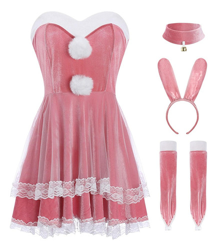 Li Disfraz Clásico De Conejita For Cosplay, For Niñas Y