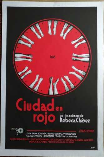 Afiche Cine Ciudad En Rojo 51 Cm X 76 Cm