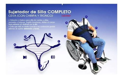 Sujetador Arnes Completo Con Chiripa Y Tronco Para Silla