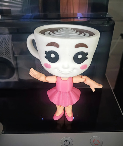 Muñeca Ballerina Cappuccina Meme Brainrot Italiano 3d