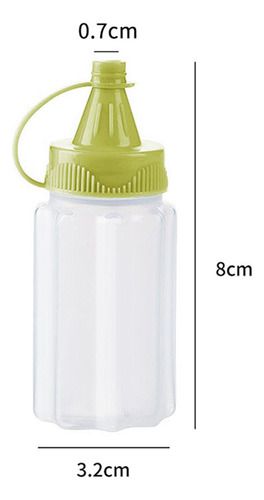 4 Paquete De 2-4 Botellas Pequeñas Exprimibles, 4 Piezas