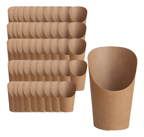 50 Uds. De Vasos De Papel Kraft Para Gofres De Huevo,