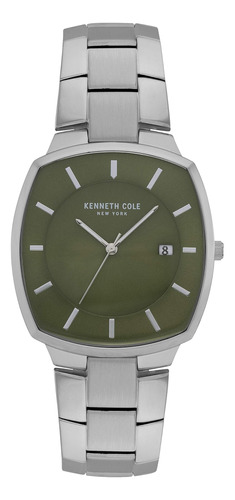 Kenneth Cole New York Mens Kcclassic Reloj De Plata De Cuarz