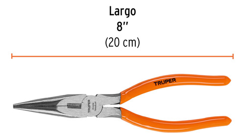 Pinza De Punta Y Corte 8 Mango Pvc Truper 17310
