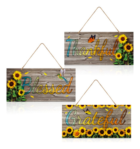 Girasol Decoracion Cocina 3 Pieza Diseño Agradecido Pared 10