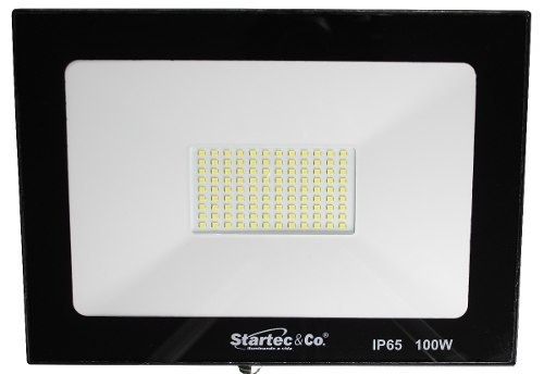 Refletor LED Startec Refletor 100W com luz branco-frio e carcaça preto 110V/220V 8000 Lumens