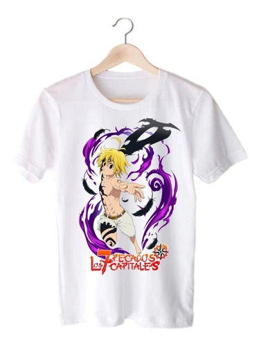 Remera Blanca 7 Pecados Capitales - Melodias - Anime