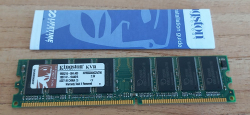 Memoria Pc Kingston Ddr 333mhz Pc2700 256 Mb (Usado)
