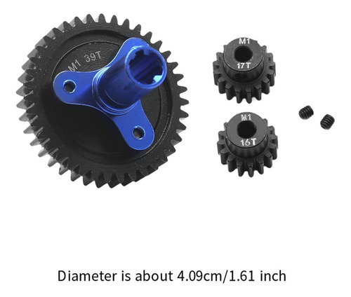 Fa 3 Peças 1:10 Metal Spur Gear Slipper Clutch 39t 16 17t