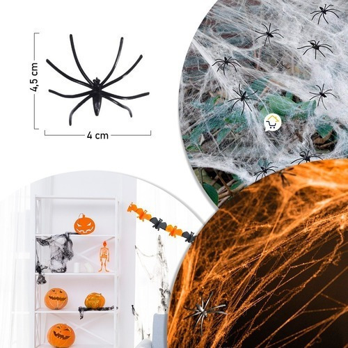 Telaraña Decorativa X6 Red Arañas Fiesta Halloween 4016