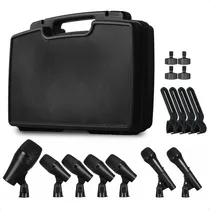 Comprar Kit 7 Micrófonos Dinámicos Batería Percusion Soporte Estuche