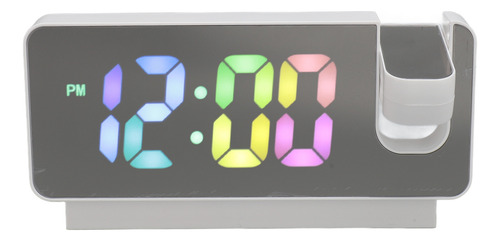 Reloj Despertador De Proyección, Brillo Ajustable, Número Co
