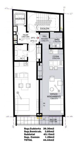 Imagen 16 de 17 de Departamento En Venta De 1 Dormitorio En Palermo Soho