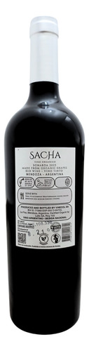 Vino Tinto X6 Malbec Bonarda Sacha, Red Puro, Quinde Orgán