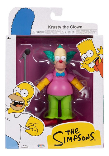 Boneco Articulado Krusty De 12cm Com Pedestal - Os Simpsons