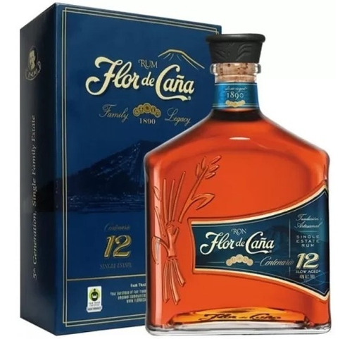 Ron Flor De Caña 12 Years  750ml.  Envío Gratis