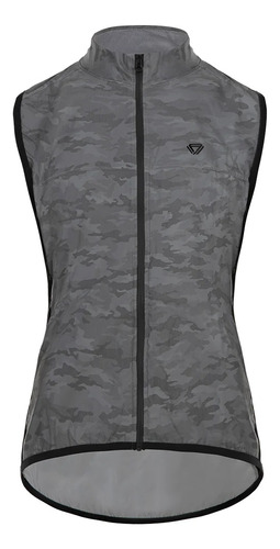 Chaleco De Ciclismo Gw Camo Mujer Gris Reflectivo