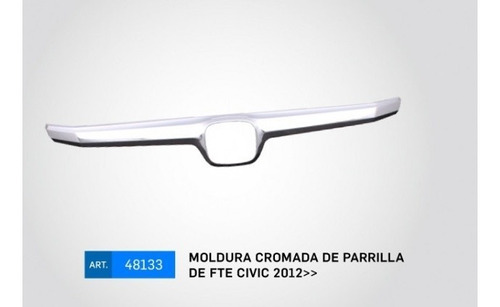 Honda Civic 2012/2015 Moldura Cromada De Parrilla