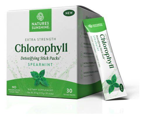 Natures Sunshine Extra Strength Chlorophyll Spearmint 30p