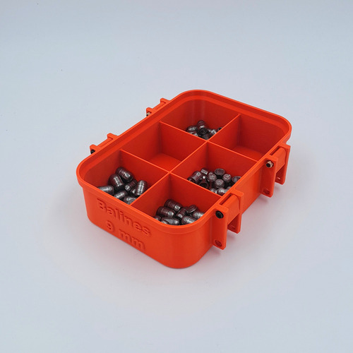 Caja Porta Balines Pcp 200 Balines (aprox) Cal.9 Mm Apilable