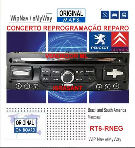 Reparo Concerto Rádio Gps Citroen Aircross Air Cross Emyway