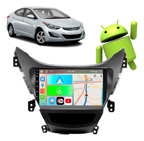 Kit Multimidia Android Carplay Elantra 10 11 12 13 Wifi + Tv