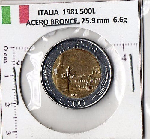 Moneda Del Mundo Italia    500 Liras   1981             It8a