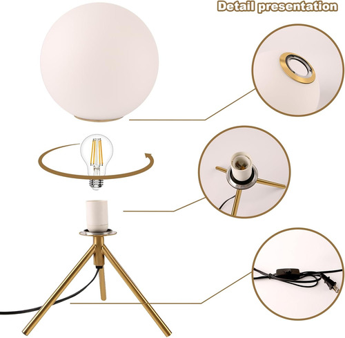 Lámpara De Mesa Con Enchufe, Lámpara De Mesa Retro, Lámpara